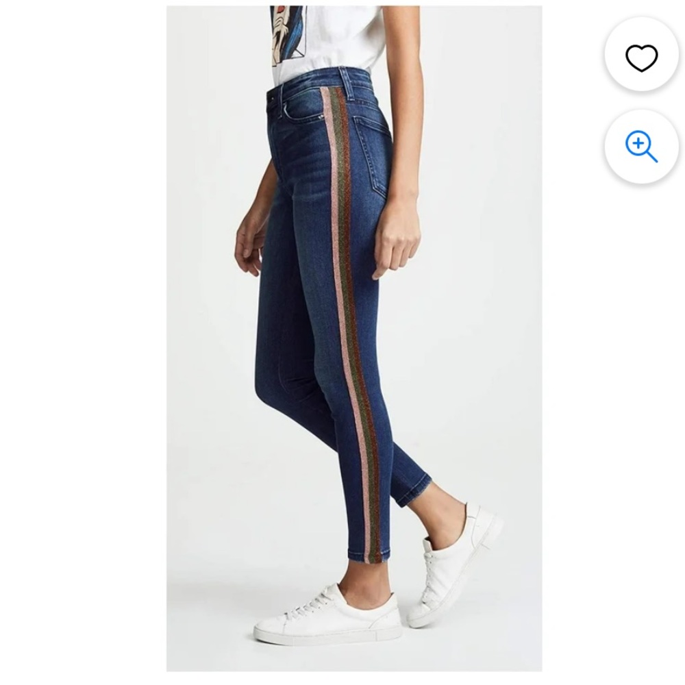 Joe’s Jeans‎ Charlie High Rise Sequin Stripe Skinny Ankle Jeans Sz. 24